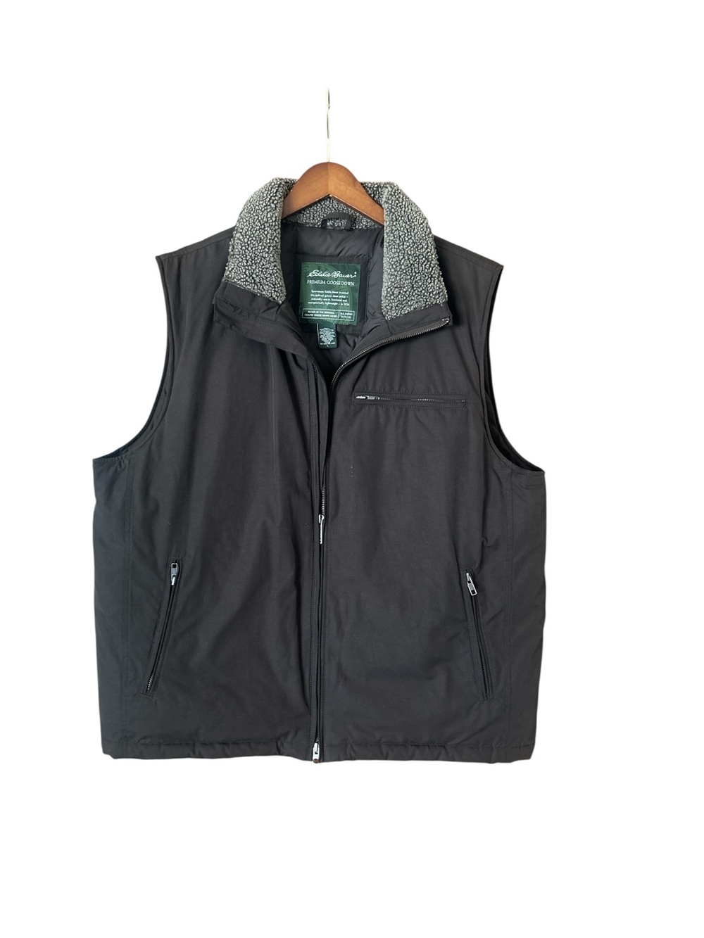 Eddie Bauer Men’s Brown Goosedown Vest
